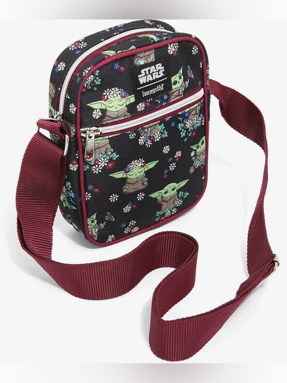 Loungefly Star Wars Baby Yoda Crossbody Mandalorian The Child Grogu Floral Bag